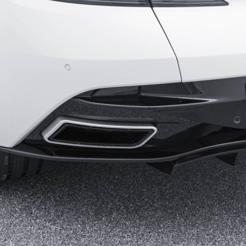 STARTECH Auspuffblenden, silber, Träger schwarz lackiert