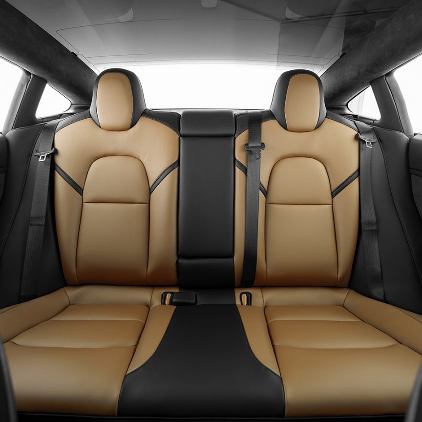 Maysoo Tesla Modell 3 Sitzbezüge Weiß Autositzbezüge für Tesla